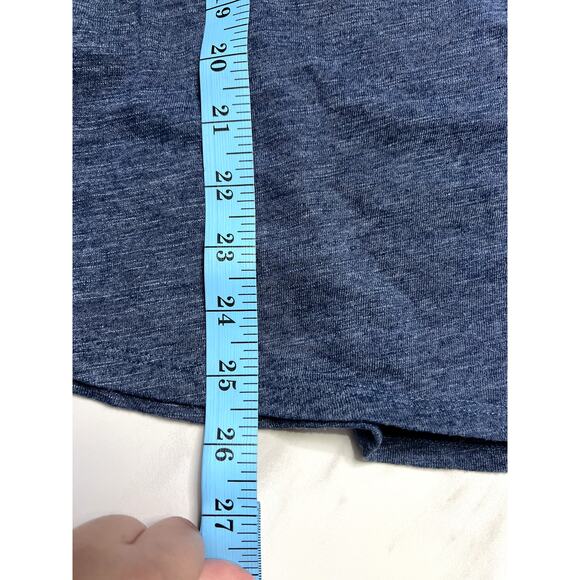 CJ Banks 1X Tassles Tank Top Boho Blue Pleated Tie Up V-Neck Plus Size Comfort - Picture 7 of 8